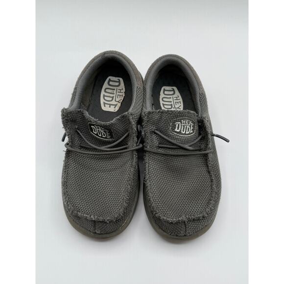 Kids Gray Hey Dudes Size 1 - Picture 1 of 8